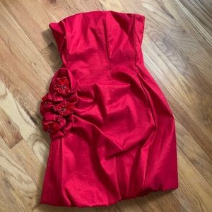 Red mini homecoming dress